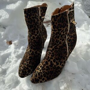Leopard Print Ankle Boots